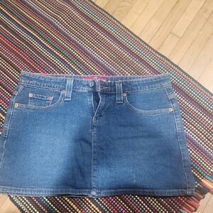 Blue Denim Mini Skirt